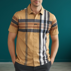 Grid Stripe Polo