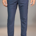 Slim Fit Stretch Trousers (Blue)